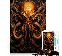 Cthulhu D Deko Art Adults 1000 Piece Jigsaw Puzzle Cognitive Skill Tight Connection Fun Challenge Classic Xmas Gift (38x26cm)