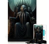 Cthulhu God Ruler Throne Jigsaw Puzzles1000 Pieces Leisure Game Smooth Connection Fun Activity Night Activity (50x75cm)