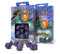 Cthulhu Horror on the Orient Express Black Purple 7 Dice Set Q Workshop