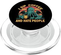Cthulhu, I Sip Coffee And Hate People, Grumpy Cthulhu Coffee PopSockets PopGrip for MagSafe