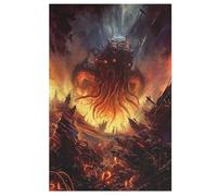 Cthulhu Invasion Jigsaw Puzzles for Adults 1000 Piece Wooden Jigsaw Puzzle for Kids Challenging Game 78×53cm