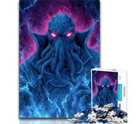 Cthulhu Jigsaw Puzzles for Teenagers 1000 Piece Puzzle,Challenging To Complete But Fun And Humorous Educational Game for Birthday (38x26cm)