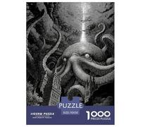 Cthulhu Jigsaw Puzzles Puzzle for Adults Kids. 1000 Piece Squid God Impossible Challenge Toy Educational Games Home Decoration for Adults& Kids Age 14 Years Up 70x50cm/1000pcs