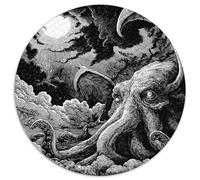 Cthulhu Jigsaw Puzzles Puzzles for Adults Kids. 1000 Pieces Squid God Impossible Challenge Toy Educational Games Home Decoration for Educational Games Gifts 1000pcs (67.5x67.5cm)