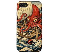 Cthulhu Kraken Red Octopus Japanese Sea Monster Graphic Case for iPhone SE (2020) / 7/8