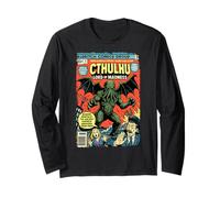 Cthulhu Lord of Madness, Vintage Comic Book Cover Long Sleeve T-Shirt
