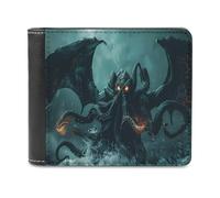 Cthulhu Monster Printed Bifold Wallet with Hidden Compartments Pocket Money and Credit Card Holder for Men Women