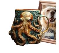 Cthulhu Mug, Octopus Beer Mug, Resin Octopus Coffee Mugs, Cthulhu-Inspired Pirate Tankard, 3D Kraken Medieval Dragon Cup, Handmade Resin Drinking Cup with Cthulhu Tentacle for Restaurant Home D