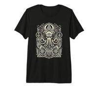 Cthulhu Mystique Octopus Arcane Symbols Sacred Geometry Premium T-Shirt