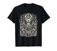 Cthulhu Mystique Octopus Arcane Symbols Sacred Geometry T-Shirt