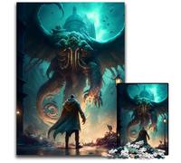 Cthulhu Mythos Adult Jigsaw Puzzles 1000 Pieces cardboard Jigsaw Fun at Home Activities, Birthday Present, Travel Gifts 26X38CM/10.23x14.96inch
