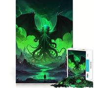 Cthulhu Mythos Art Jigsaw Puzzles 1000 Pieces for Adults Strong Logic Color Fast Fun Challenge (50x75cm)