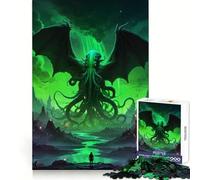 Cthulhu Mythos Art Puzzles for Adults 1000 Puzzles Memory Build Smooth Connection Home Enjoyable Home Art (38x26cm)