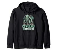 Cthulhu Obey The Great Old One Cosmic Horror Monster Zip Hoodie