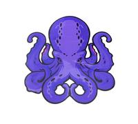 Cthulhu Octopus Complete Small Sticker Purple Horror Sticker | Dark deep sea octopus with full tentacle design