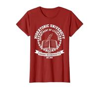 Cthulhu Octopus Miskatonic University 1922 Arkham T-Shirt, Women, Cranberry Red, 3X-Large