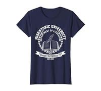 Cthulhu Octopus Miskatonic University 1922 Arkham T-Shirt, Women, Navy Blue, Medium