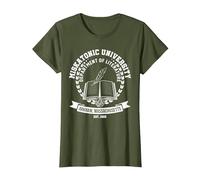 Cthulhu Octopus Miskatonic University 1922 Arkham T-Shirt, Women, Olive Green, Large