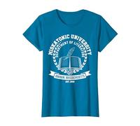 Cthulhu Octopus Miskatonic University 1922 Arkham T-Shirt, Women, Sapphire Blue, Medium