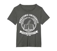 Cthulhu Octopus Miskatonic University 1922 Arkham T-Shirt, Women's Plus, Asphalt Grey, 5X