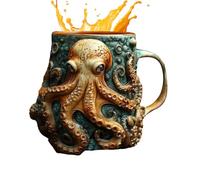 Cthulhu Octopus Mug, Octopus Coffee Mug, Cthulhu-Inspired Pirate Tankard, 3D Kraken Medieval Dragon Cup, Handmade Resin Drinking Cup with Cthulhu Tentacle for Bar Restaurant Home Decor
