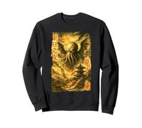 Cthulhu Over Edo Vintage Japanese Ukiyo-e Cosmic Horror Sweatshirt