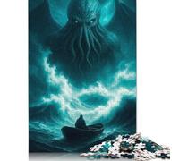 Cthulhu Rising Puzzles 1000 Piece Puzzle Adult Jigsaw Puzzle Jigsaw Puzzles for Adults Educational Game Challenge Toy 1000pcs (75x50cm)