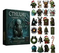 Cthulhu Terrors of Yule Advent Calendar 2025, 24 Hanging Monster Ornaments, 2D Acrylic Design