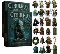 Cthulhu: Terrors of Yule - Advent Calendar 2025, Christmas Advent Calendar 2025 with 24 Hanging Cthulhu Monsters Ornament, 2D Acrylic Design, for Monster Fans and Collectors (2 sets)
