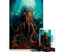 Cthulhus Dominion 1000 Piece Jigsaws for Adults Puzzle Decompress Tight Joint Fun Challenge Art Decor (50x75cm)
