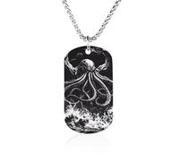 Cthulhuss Rising From The Ocean Metal Pendant Necklace Chain Personalized Graphic Jewellery