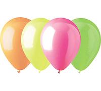 CTI 100 Count Latex Balloons, 12", Neon Assorted
