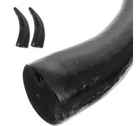 CTIRCHIU 1 Pair Black Plastic Imitation Ox Horn Headband for Halloween Costume Party, Comfortable to Touch and Sturdy Bull Horns Accessory for Show and Dress