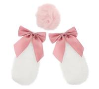 CTIRCHIU 1 Pair Helmet Plush Bunny Ears Helmet Adorns for Bike Simple Operation Easy to Fix Lovely Rabbit Ear Decoration for Places You Want to Try