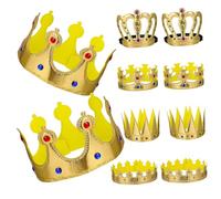 CTIRCHIU 10 Pcs King Crowns Rhinestone Decorative Tiaras for Adults Party Craft Props Birthday Cake Toppers Lightweight Reusable Design