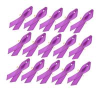 CTIRCHIU 100Pcs Charity Ribbon Brooch Durable Polyester Ribbon Pins for Violence Awareness for Events Parties and Fundraisers