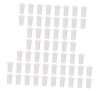 CTIRCHIU 100pcs Eyelash Glue Bottle Needles Anti-clogging Tips Lash Extension Supplies White Replacement Nozzle Pins for Professional Eyelash Application
