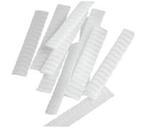 CTIRCHIU 100Pcs Makeup Brush Protective Covers White PE Plastic Net Sleeves Breathable Mesh Design for Travel and Daily Use