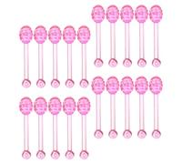 CTIRCHIU 100pcs Reusable Lip Balm Applicator Spoon in Pink, Portable Plastic Cosmetic Jar Spatula for Makeup Bottle Applicator Process at Home, Mini Lip Gloss Scoop Tool for Beauty
