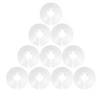 CTIRCHIU 10Pcs 22Mm White Decorative Pipe Covers for Bathroom Plumbing, Radiator Flange Split Rings for Concealing Valves and Under Sink Pipes