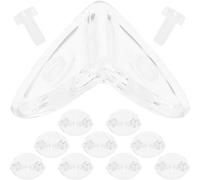 CTIRCHIU 10pcs Acrylic L-Shaped Angle Brackets with 4x8mm Screws, 90 Degree Corner Braces for Glass Shelves, Decorative Shelf Mount Supports for Wall and Furniture