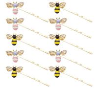 CTIRCHIU 10pcs Bee Hair Pins for Women, Assorted Colour Alloy Bobby Pins with Chic Appearance and Shiny Luster, Hair Decoration for Daily Accessories and Engagements