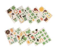 CTIRCHIU 10pcs Boy Girl Shamrock Face Stickers Temporary Stickers for Patrick's Day Celebrations Self-adhesive Design for Easy Application for Parties and Irish Festivals