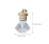 CTIRCHIU 10pcs Car Hanging Perfume Bottles Air Freshener Ornaments Glass Essential Oil Diffuser Pendants for Car Interior and Home Fragrance Decoration