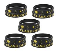 CTIRCHIU 10pcs Class of Silicone Wristbands Graduation Celebration Bracelets for Students Durable and Comfortable Silicone Material for Group Events and Memorable Moments