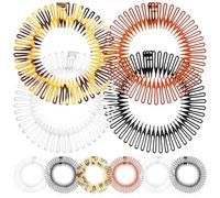 CTIRCHIU 10pcs Full Circular Comb Spring Headband Comb Flexible Plastic Circle Shape Comfortable Hair Styling Accessories for Women Random Color