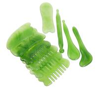 CTIRCHIU 10pcs Massage Board Gua Sha Combs Scraping Massage Tool with Resin Material Ergonomic Design Stress Storage Bag for Back Use