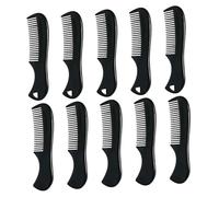 CTIRCHIU 10pcs Mens Pocket Beard Combs Black Plastic Mini Fine Tooth Styling Comb Compact Design for Beard and Mustache Grooming