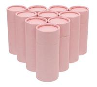 CTIRCHIU 10pcs Pink Kraft Paper Cylindrical Tea Storage Boxes with Lids, Multipurpose Pressure-resistant Paper Tubes for Small Items and Tea Leaves, for Personal Use and Home Organisation