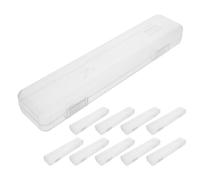 CTIRCHIU 10pcs Portable Toothbrush and Toothpaste Storage Box Plastic with Hanging Loop Easy Access Stable Placement for Business Trips and Outdoor Adventures